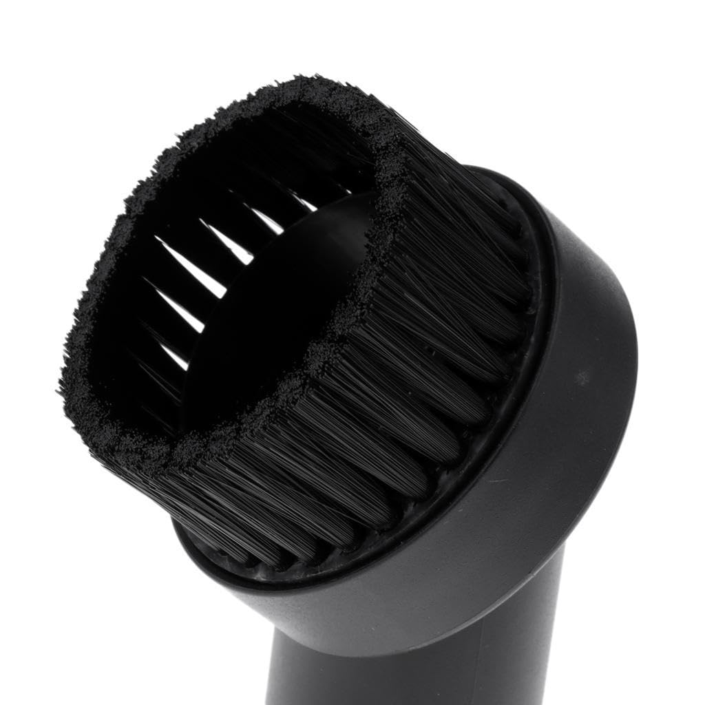 Gralara Brosse Ronde pour Aspirateur de 32 Mm, Brosse à Poussière Courte, Tube Télescopique Réglable de 25 Mm, Tuyau D'extension en Acier Inoxydable pour