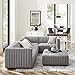 Modway Conjure Sectional, Black Light Gray