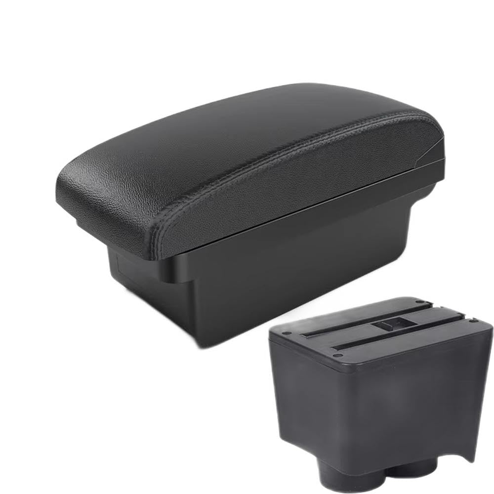 FSOZDBBPL Car Armrest Box For Polo Mk5 6R For Vento 2002-2009 Storage Box Car Accessories Interior Parts(A2 Black line NO USB)