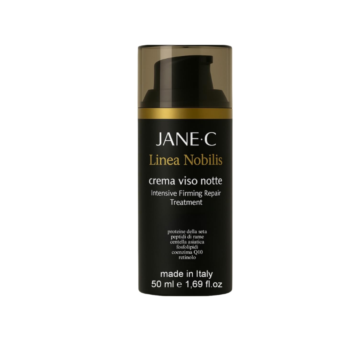 JANE•C Crema Viso Notte Antirughe – Crema Notte Rigenerante e Levigante, Anti-Age Intensiva con Retinolo, Coenzima Q10, Centella Asiatica e Fosfolipidi – Skincare Coreana – 50 ml – Made in Italy