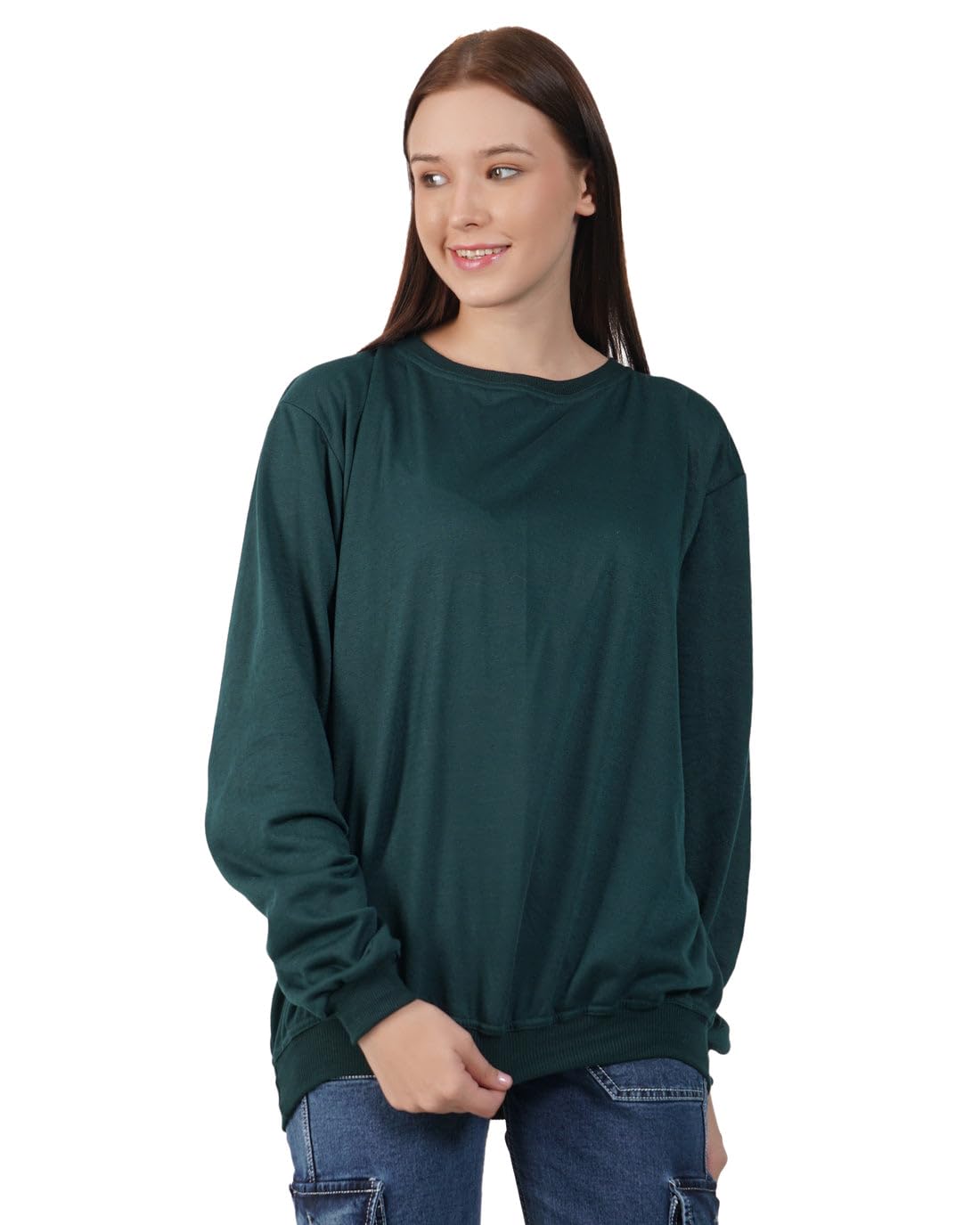 Amazon Brand - Nora Nico Womens Cotton Fleece Oversized Crew Neck Baggy Sweatshirt-picture-49