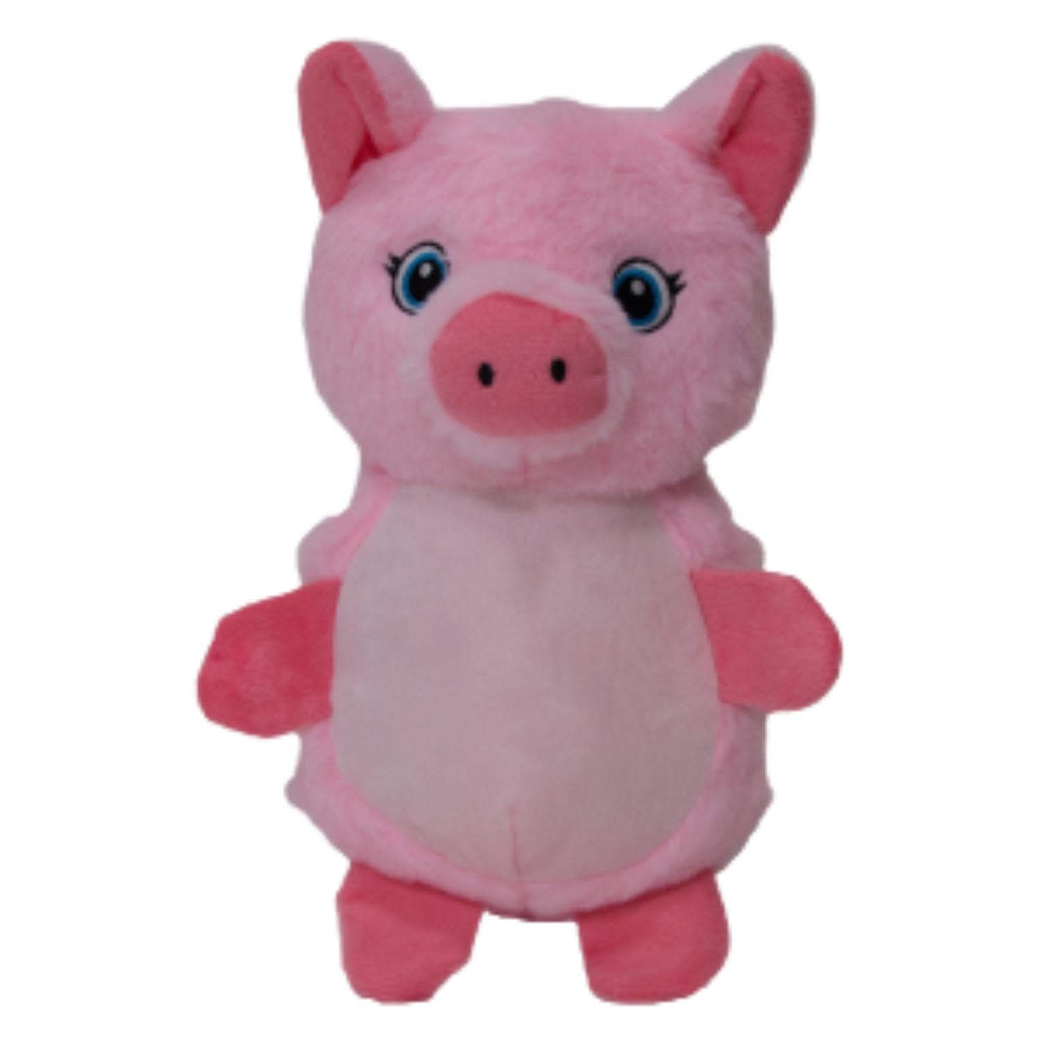 JACK AND VANILLA, Cuddly Toy Pig with Squeeker for Dogs and Cats, Fun and Comforting Toy, Soft and Durable Materials, Size 18 cm, Pink