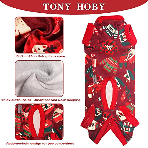 Tony Hoby Dog Pajamas Dog Shirts to Keep Warm in Cold Weather Dog Jumpsuit Pajamas for Small Medium Dog red Boy L  Cucciolini Doodles Tony hoby dog pajamas dog shirts to keep warm in cold weather dog jumpsuit pajamas for small medium dog red boy l   cucciolini doodles