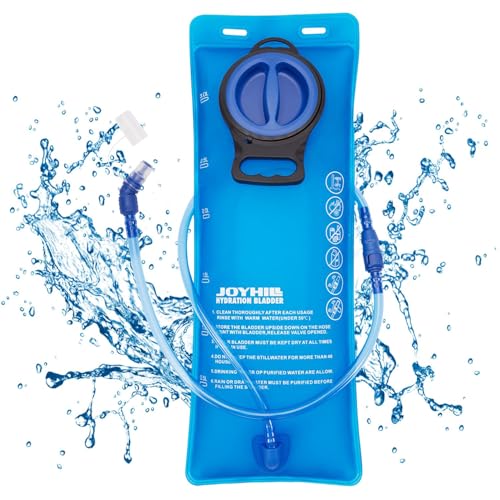 JOYHILL TPU Hydration Bladder,1.5L 2L 3L Water Bladder for Hiking Backpack BPA Free Leak Proof Hydration Pack for Camping Running Biking Hiking