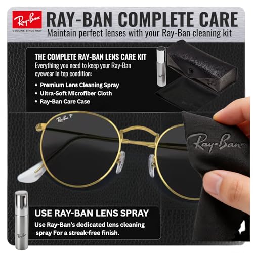 Image of Ray-Ban RB3447 ROUND METAL Round Shaped Sunglasses for Men with Official RAYBAN Eyewear Kit