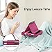 KDD Tablet Pillow Stand, Multi-Angle Viewing Ipad Holder for Lap, Bed and Desk, Foldable Soft Pad Dock with Stylus Mount Compatible with Ipad Pro 12.9, 10.5, 11, Air, Mini, Phones, Books, E-Reader