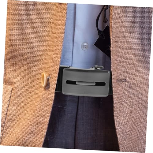 PartyKindom Men's Adjustable Nylon Ratchet Belt No Holes Casual Web Belt with Elegant Buckle for Jeans and Casual Wear2