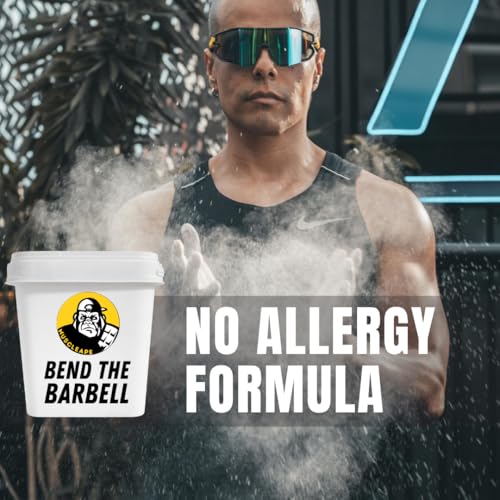 Image of Muscleape Chalk Powder Tub for Superior Grip. Premium Non Dust Chalk for Weightlifting, Bodybuilding, Powerlifting, Calisthenics & Other Sports.Non Allergic. Dry & Strong Grip. (2.5, Pounds)