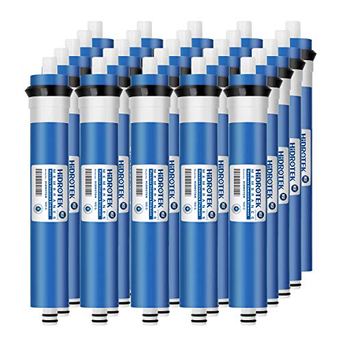 Geekpure Universal Compatible 100 Gpd Membrana De Ósmosis Inversa Recambio - Nsf Certificado Elimina 98 De Contaminantes En Agua, Paquete De 25 Geekpure Universal Compatible 100 Gpd Membrana De Ósmosis Inversa Recambio - Nsf Certificado Elimina 98 De Contaminantes En Agua, Paquete De 25