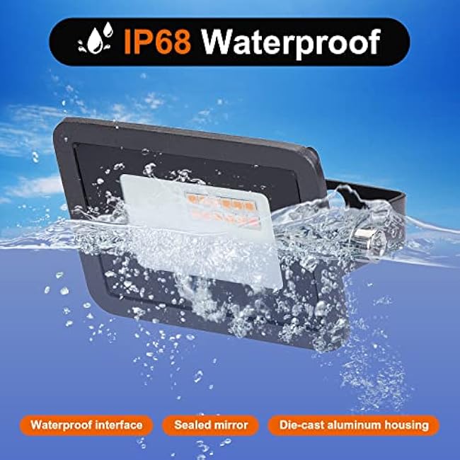 MIWAT 10W LED Flood Lighting Work Lamp Warm White