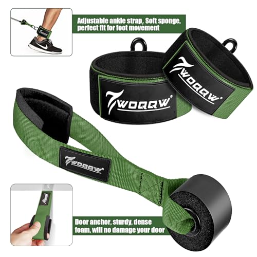 Image of WOQQW Heavy Resistance Bands for Working Out, 350lbs /450lbs Exercise Bands with Handles, Workout Bands Set for Men, Fitness Weight Bands for Muscle Strength Training,Stretching,Slim,Home Gym Equipment