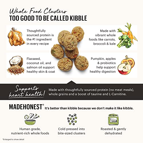 Image of The Honest Kitchen Whole Food Clusters Puppy Whole Grain Chicken Dry Dog Food, 1 lb Bag (Pack of 2)