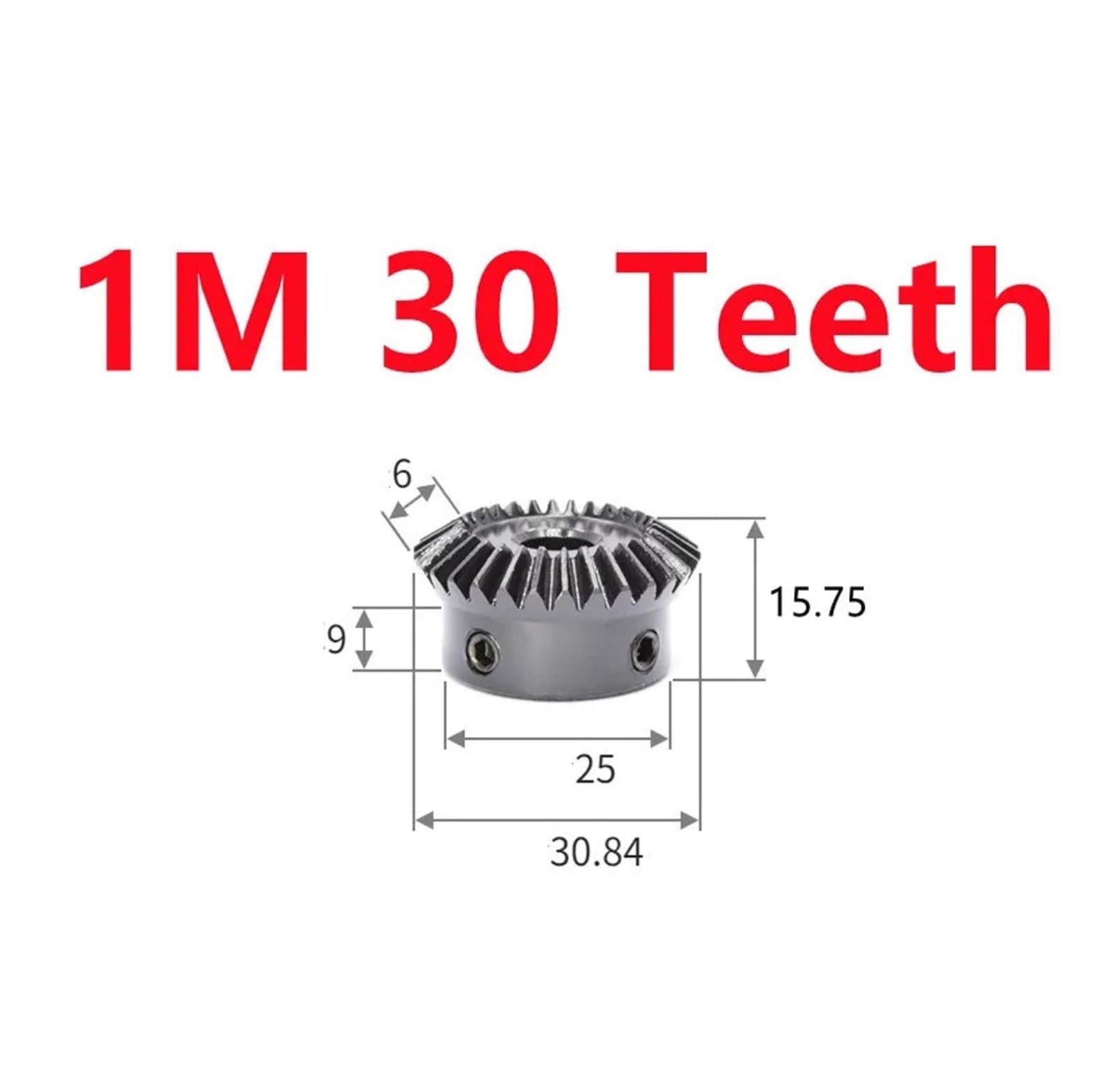 Bevel Gear Pinion Hardware Mechanical 1:1.5 Bevel Gear 1M 20Teeth:1M 30 Teeth Inner Hole Bore 8/10/12mm Gear 90 Degrees Meshing Angle Steel Gears Screw Hole M5(1M20T Bore 8mm-1M30T Bore 12mm)