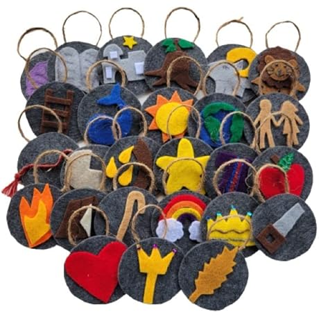 The Jesse Tree Felt Christmas Advent Ornaments