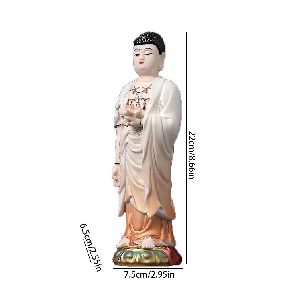 Posąg Buddy do wnętrz Domowy Stojący Ceramiczny Posąg Buddy Ozdoby Biuro Salon Zen Ozdoby Dekoracyjne Ozdoby Medytująca Figurka Buddy Rzeźba