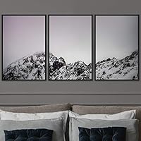 3 Piece Framed Canvas Wall Art Snow Mountain Canvas Prints Home Artwork Decoration for Living Room,Bedroom - 16