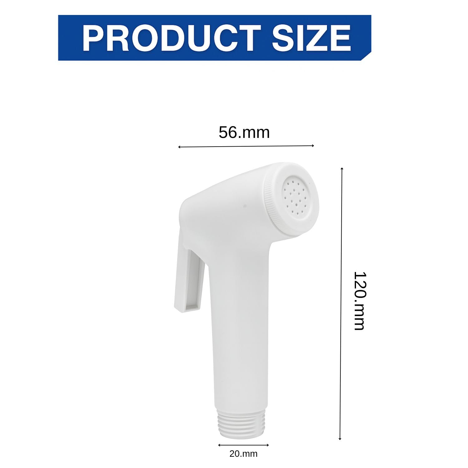 HOMEMATES White ABS Handheld Bidet Spray for Toilet, High-Pressure Jet with Leakproof Nozzle, Wall Hook & Screws for Bathroom Hygiene and Cleaning