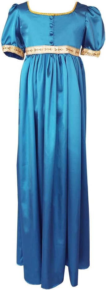 Jane Austen Dress Regency Stain Dress for Women Renaissance Victorian Colonial Tea Gown