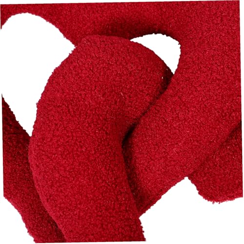 Coussin de cœur rouge en peluche SHINEOFI doux pour déco de canapé - 4