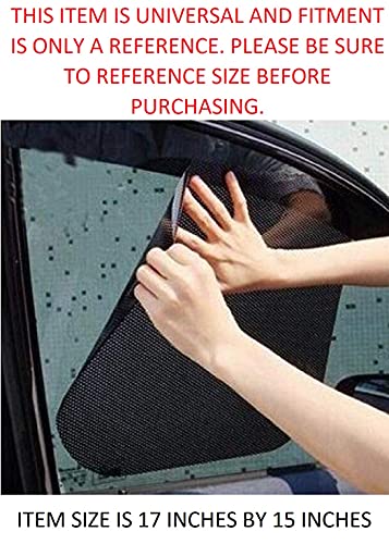 TRUE LINE Automotive Car Mesh Window Sun Visor Shade Static Cling Tint Sheet 2PC