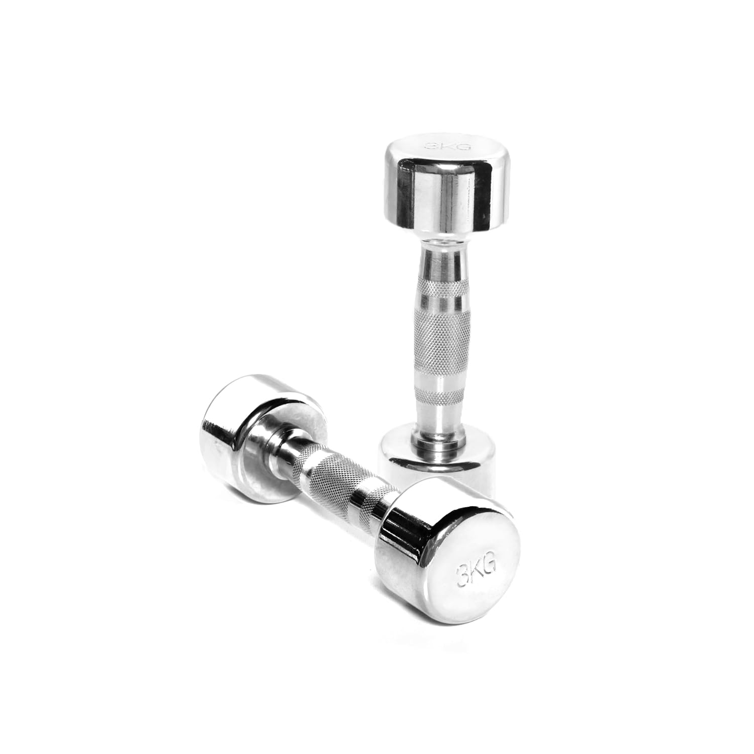 BODYPOWER 3Kg Ergo Chrome Dumbbells (x2)