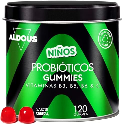 Probióticos Niños - 120 Gummies sabor natural Cereza - Flora inte...