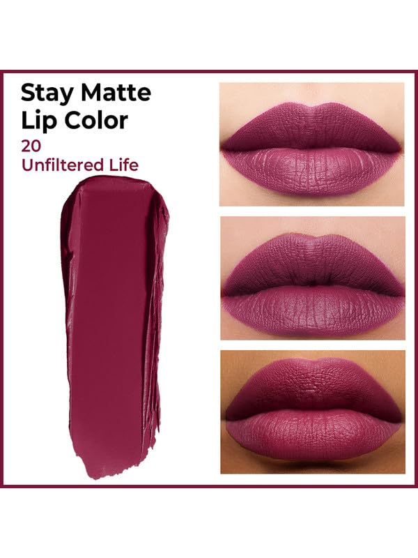 Image of INSIGHT Stay Matte Lipcolor | Butter Texture with Matte Finish | Long Lasting Formula | Transferproof | Comfortable Wear | Infused with Avocado Oil & Niacinamide - (UNFILTERED LIFE) 3g