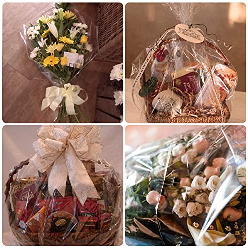 Clear Cellofaan Wrap Roll Crystal Clear cellofanen roll 2,5 Mil Dikheid Lange Film voor Geschenken, Manden, Hamper… - Afbeelding 7