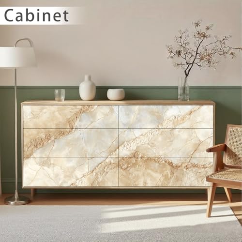 Image of Nuxovilar Beige Stone Marble Wallpaper Peel Stick Vinyl 15.75x39.37