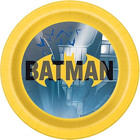 Unique Round Paper Dessert Plates - 7" | Batman | 8 Pcs Cover