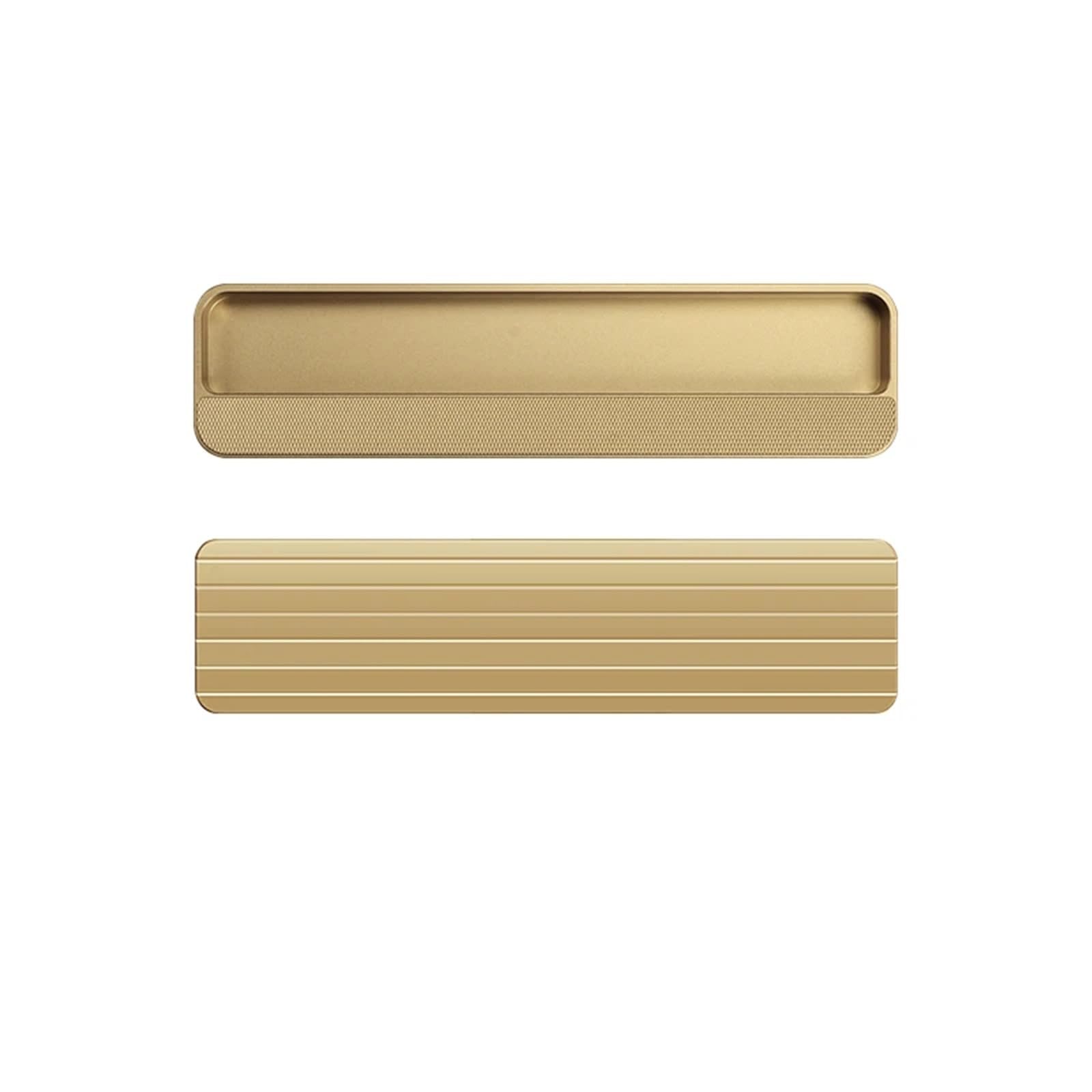 ATEUXOL Recessed Door Handles Closet Door, Cabinet, Drawer Invisible Handle Slotting Embedded Grooving Hidden Push Pull Shift Door(Tan 200mm)