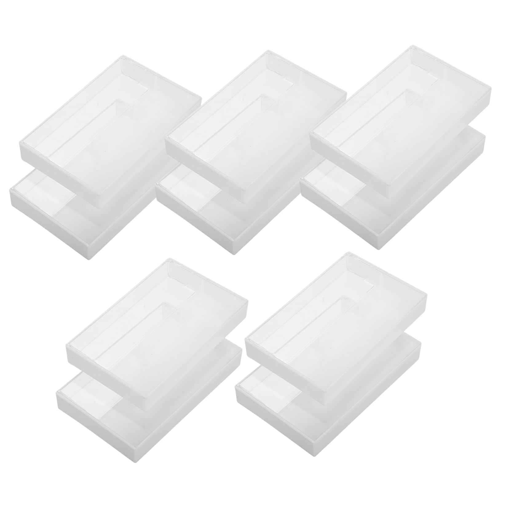 IWOWHERO Cassette Tape Protector 10 Pack Vintage Material Storage Box Travel-Sized Mini Case for Tapes Crystal Jewelry Retro Design