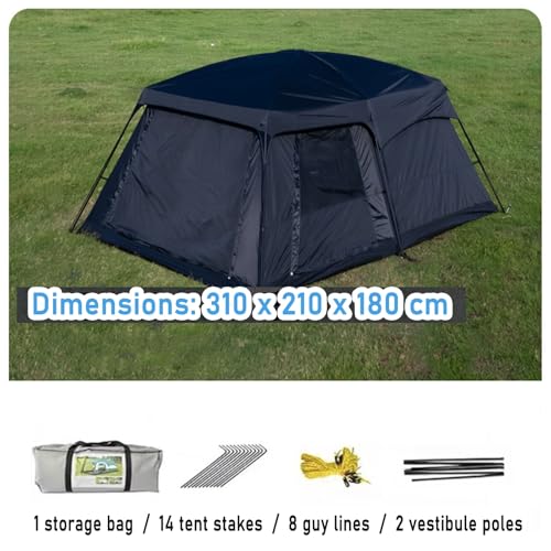 Carpa familiar grande para camping 4-6 personas impermeable y UV miniatura 2