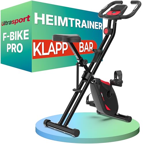 Ultrasport F-Bike Pro Heimtrainer Fahrrad Klappbar, Hometrainer Fahrrad Klappbar mit Komfort-Sattel, Ergometer, Fitnessbikes, Trimmrad Klappbar, Rot-Schwarz Ultrasport F-Bike Pro Heimtrainer Fahrrad Klappbar, Hometrainer Fahrrad Klappbar mit Komfort-Sattel, Ergometer, Fitnessbikes, Trimmrad Klappbar, Rot-Schwarz