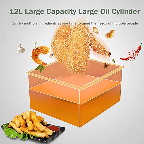 Kommerzielle Gas-Fritteuse auf der Arbeitsplatte, Gas-Fritteusenmaschine, LPG-Propan-Außenkocher, Fettfritteuse aus Edelstahl mit abnehmbarem Korb – Bild 8