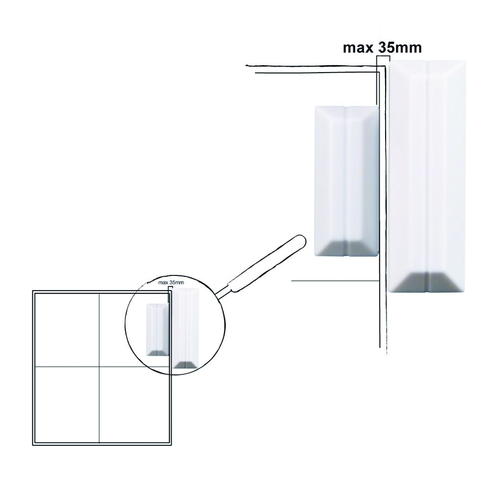Technoline 5 x Fenster -/ Türkontakte Sicherheit für Zuhause, Weiß, 1.8 x 1.9 x 5.3 cm
