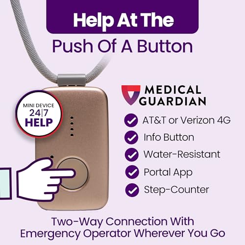 Medical Guardian MGMini | Get Help Instantly & Stay Independent | Medical Alert Device for Seniors | 24/7 Monitoring, GPS Tracking, Emergency Button | Subscription Required | Rose Gold - Image 7