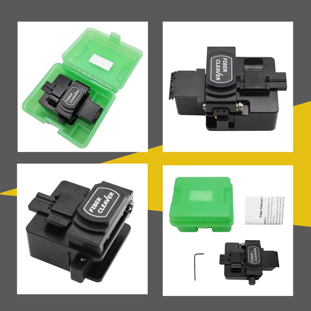 TM27 Fiber Cleaver Cortadora de Fibra Óptica, Alta Precisión con 16 Puntos de Corte de Fibra con Soporte de Fibra 3 en 1 para Fibra de 0.25mm 0.9mm 3.0mm