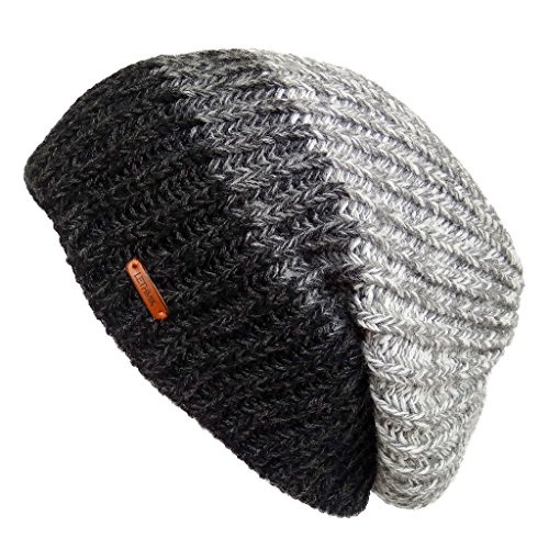 LETHMIK Unique Slouchy Beanie Unisex Mix Knit Skully Hat Ski Cap, Gray, One Size (elastic)