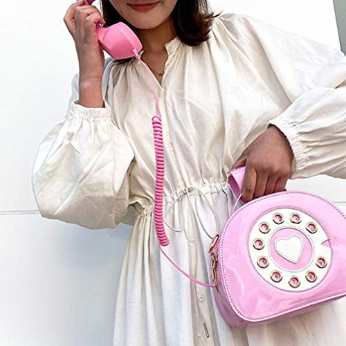 VALICLUD Umhängetasche Telefon Geformte Handtasche Retro Top Griff Tasche Neuheit Geldbörse für Frauen