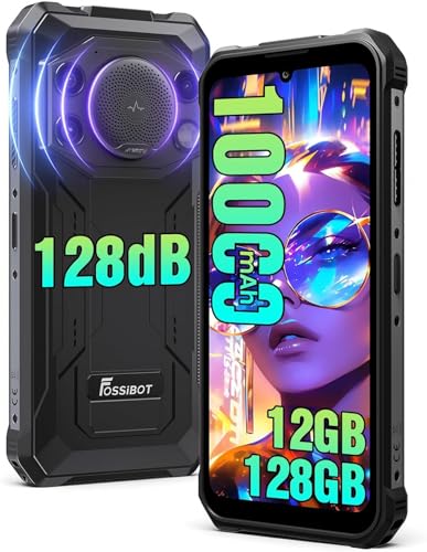 FOSSiBOT F110L 10000mAh Android 15 Telephone Incassable, 128dB Haut-Parleurs téléphone, 12Go+128Go/1To Téléphone Portable Incassable, 6.745