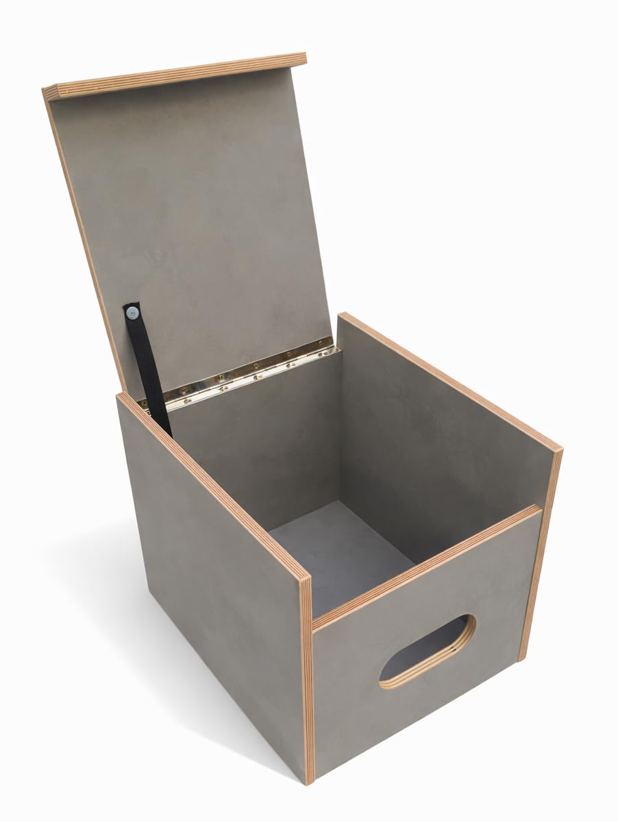 Toilettenhocker grau für Porta Potti 145/345 inkl. Polster schwarz