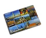 Motive: Deutschland-Flagge mit Bundesadler, Hamburger Rathaus, Kölner Dom, Brandenburger Tor, Frauenkirche München, Frankfurter Skyline, Schloss Neuschwanstein