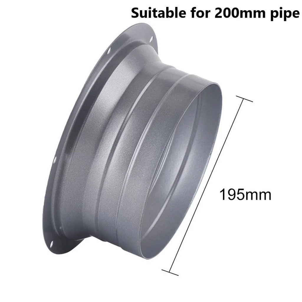 Wytrzymałe metalowe złącze wentylacyjne z kołnierzem - odporny na przeciek adapter kanałowy - wiele (100 mm)