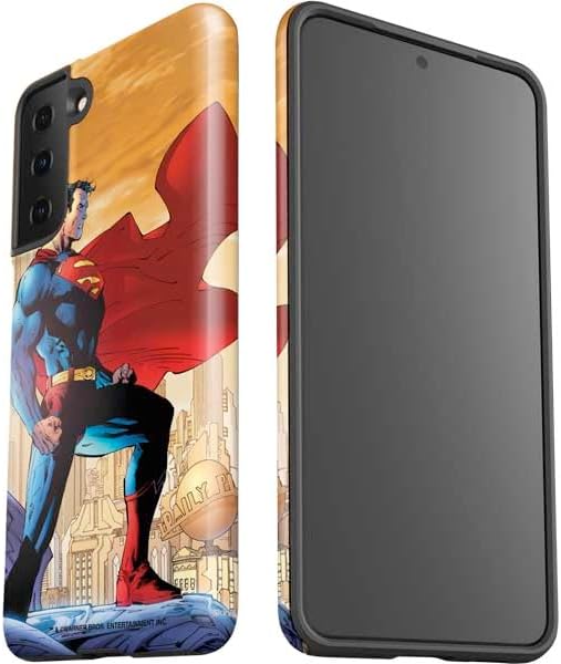 Skinit Pro Phone Case Compatible with Galaxy S21 Plus 5G - Officially Licensed DC Comics Superman for Tomorrow Cover Art by Jim Lee Design
