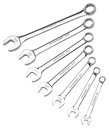 Performance Tool SAE-Maulschlüssel Set – 7-teilig, Nickelbeschichtet, Größen 5/16" Bis 3/4"