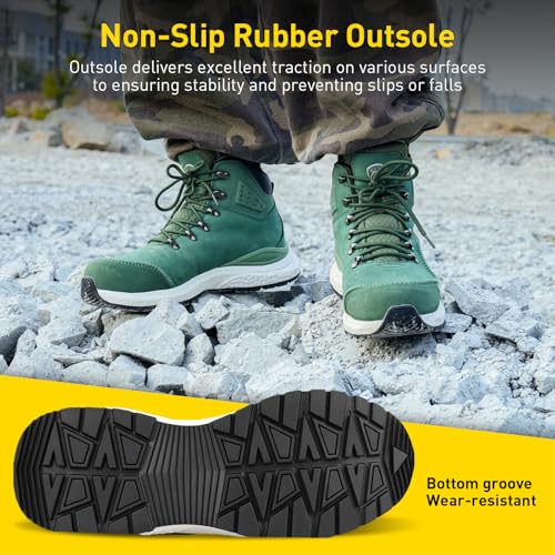 OUXX Men's Composite Toe Work Boots, ASTM F2413 Electro-Static Discharge Safety Shoes, Anti-Slip Rubber Outsole(OX2601)4