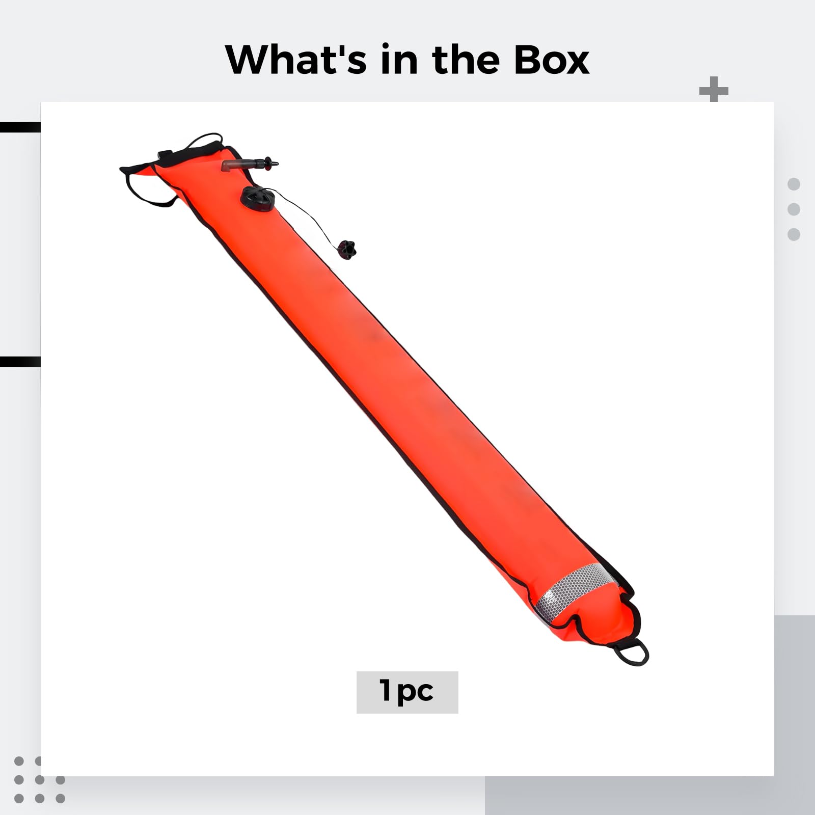 Scuba Dive SMB 6 Ft X 7 in with Reflective Strips, Orange Marker Buoy, Easy Inflation Valve for Enhanced Safety
