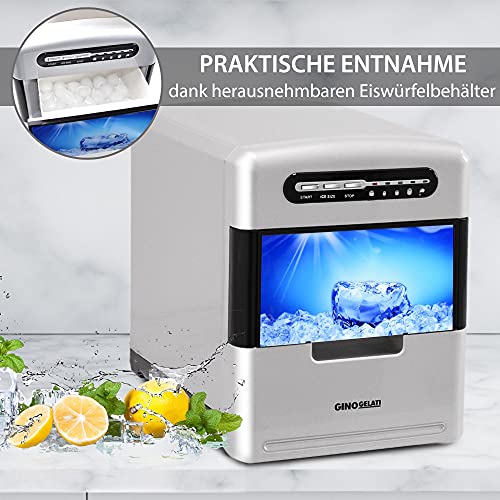 Syntrox Germany GG-185W Digitaler Edelstahl Eiswürfelbereiter max.150 Watt Eiswürfelmaschine Icemaker 3 vers. Eiswürfelgrößen – Bild 3