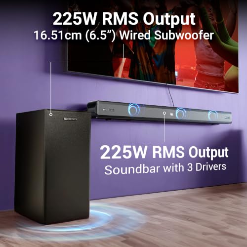 Image of ZEBRONICS Juke Bar 9510WS PRO Dolby 5.1 CH Wired Speaker, 600W Dolby Audio